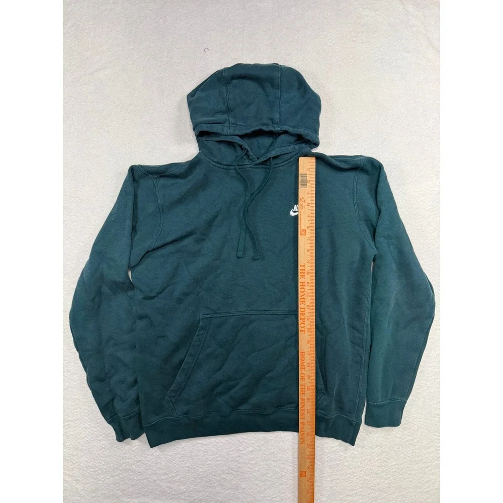 Nike Sportswear Club Fleece Hoodie Mens Medium Teal Green Pullover BV2654-301